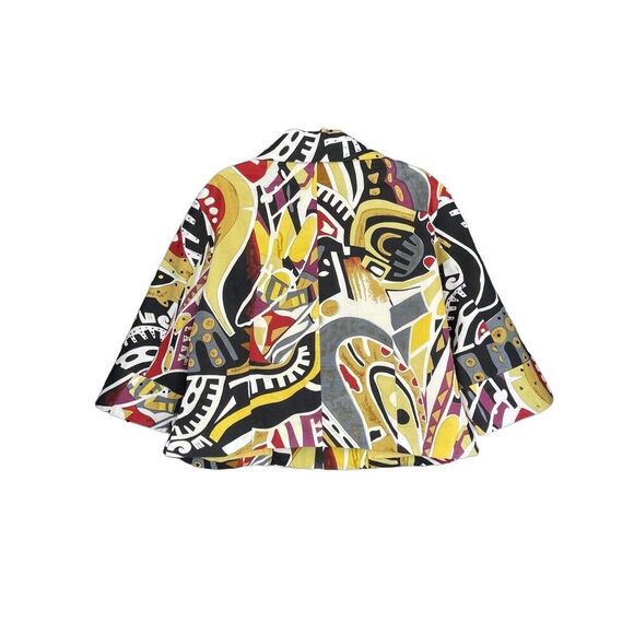 T6 90s VTG ANAGE Abstract Art to Wear Cape Blazer Jacket Avant-Garde Designer - Picture 2 of 4